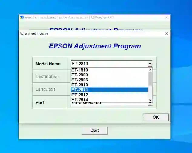 Download Tool Resetter Epson ET-2811