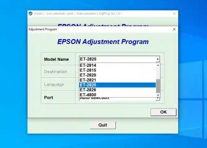 Download Resetter Epson ET-2825